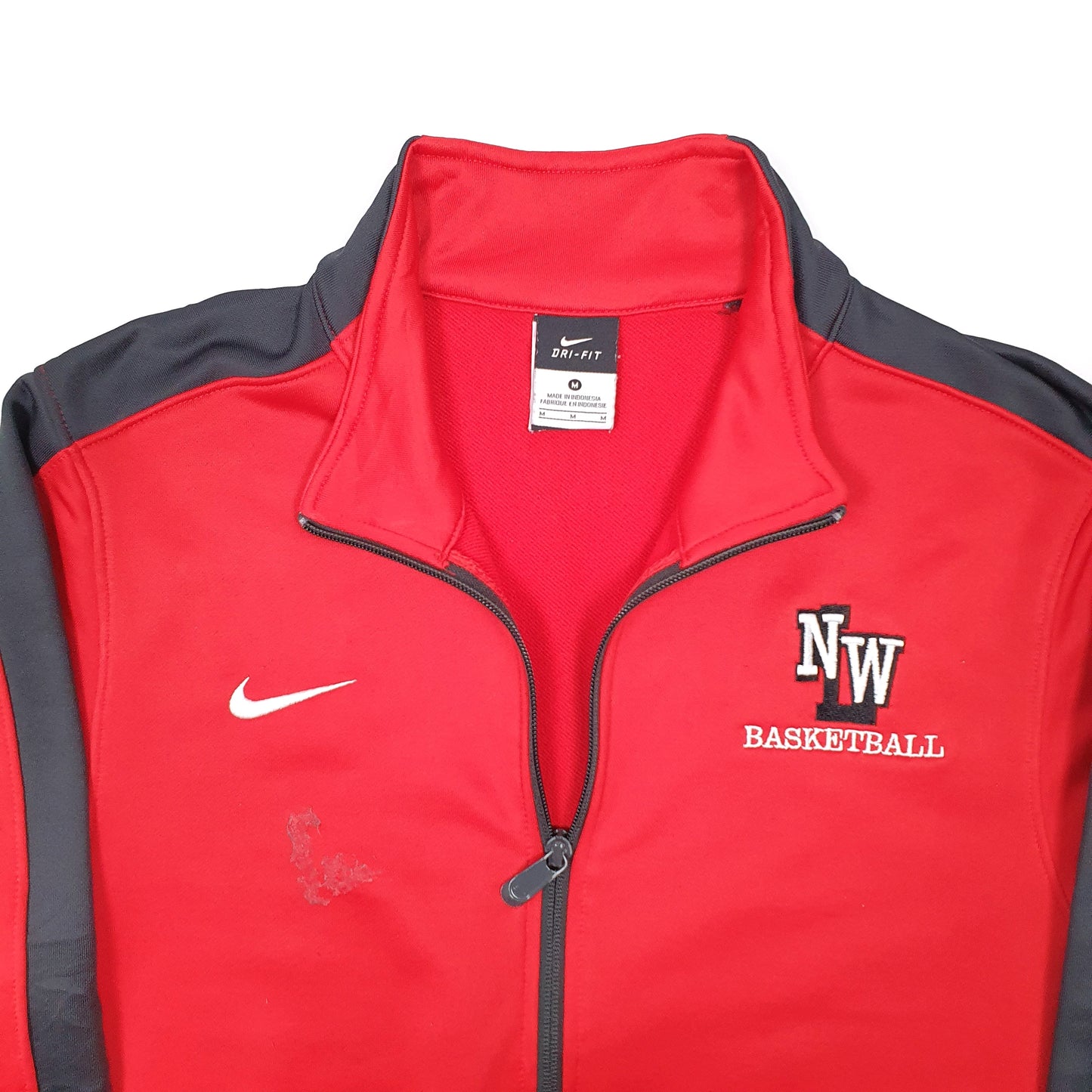 Mens Red Nike Dri Fit USA Basketball Full Zip Jumper