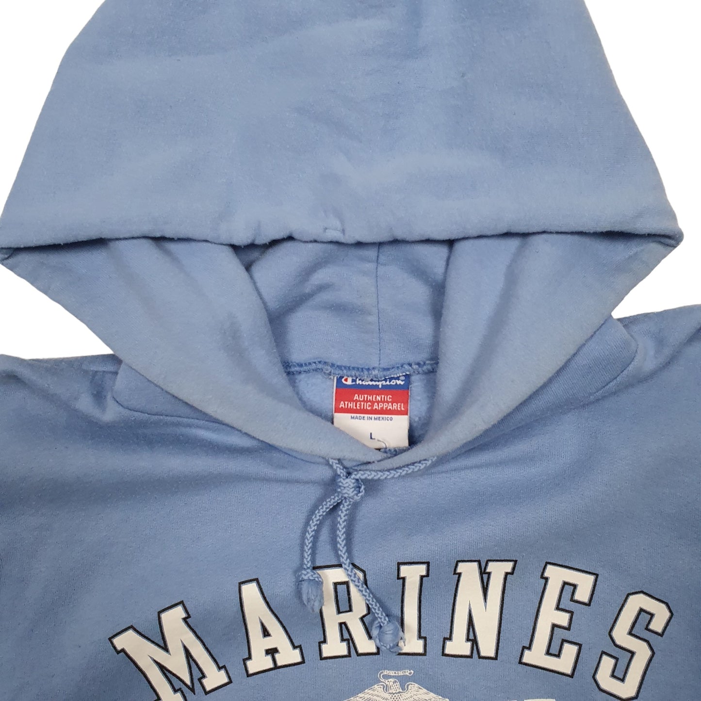 Mens Blue Champion Marines Camp Lejeune Hoodie Jumper