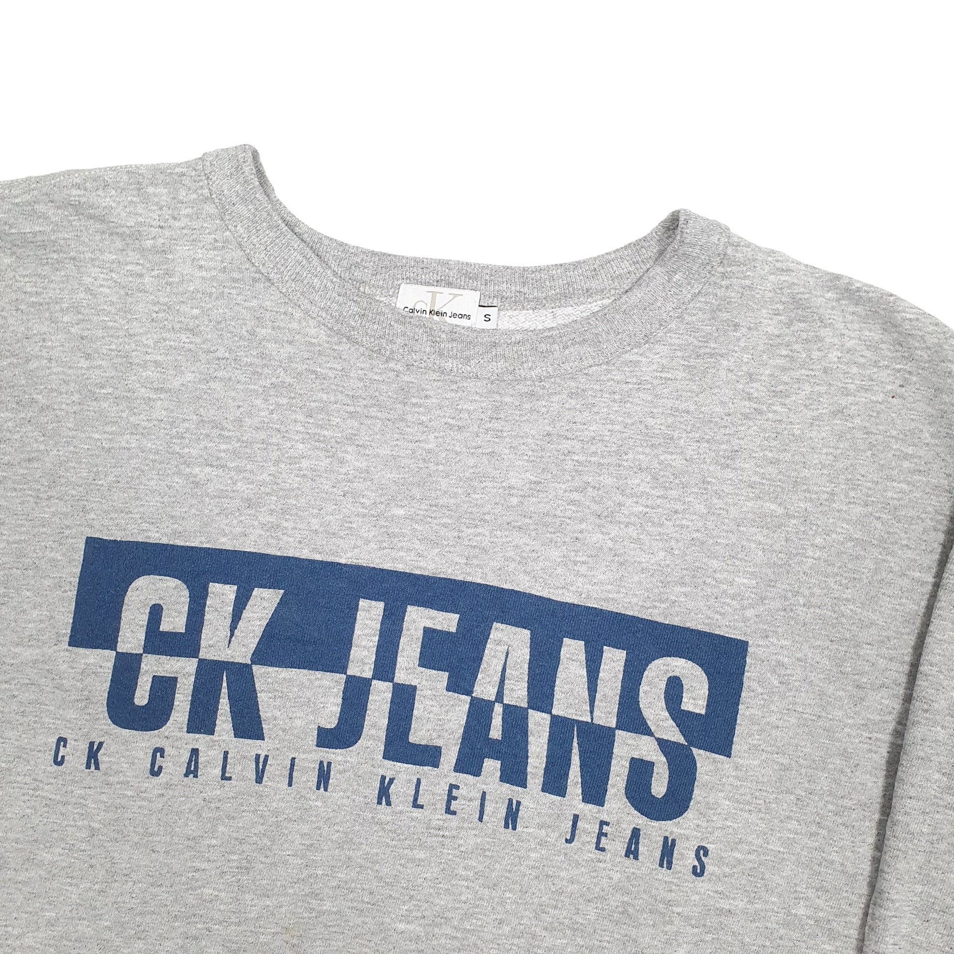 Womens Grey Calvin Klein CK Jeans Crewneck Jumper