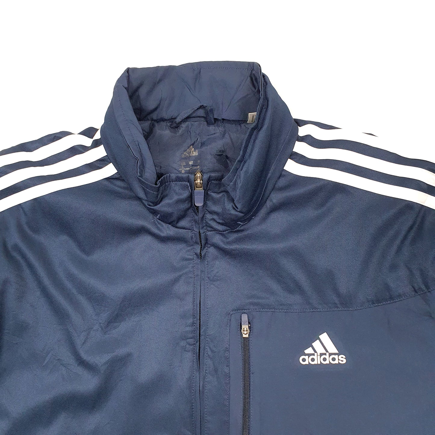 Mens Navy Adidas Windbreaker Tracksuit Jacket Coat