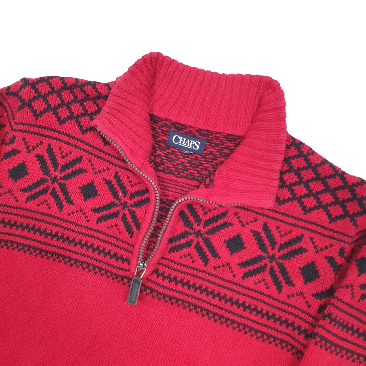 Chaps Quarter Zip XS Red