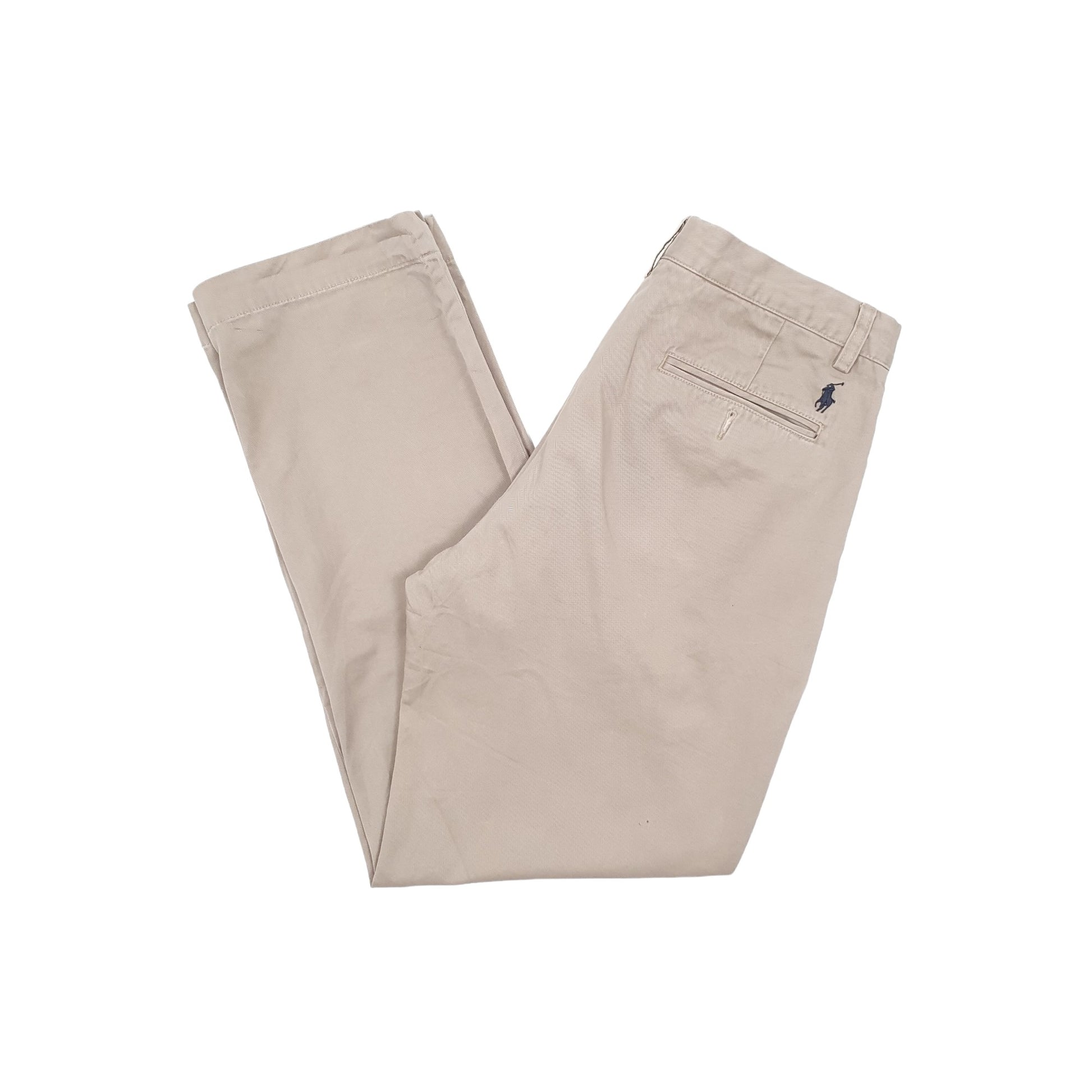 Mens Polo Ralph Lauren Preston Beige Chino Trousers W32 L32 Beige