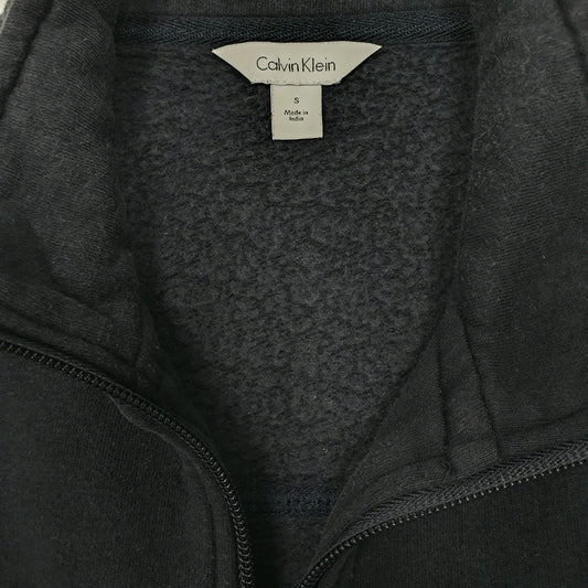 Mens Navy Calvin Klein Sweatshirt Full Zip Jumper