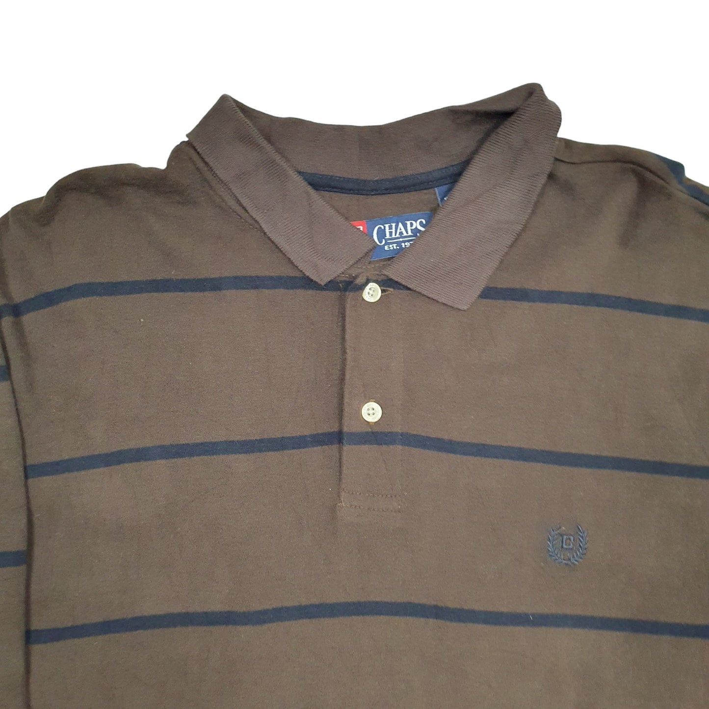 Chaps Long Sleeve Polo Shirt Brown