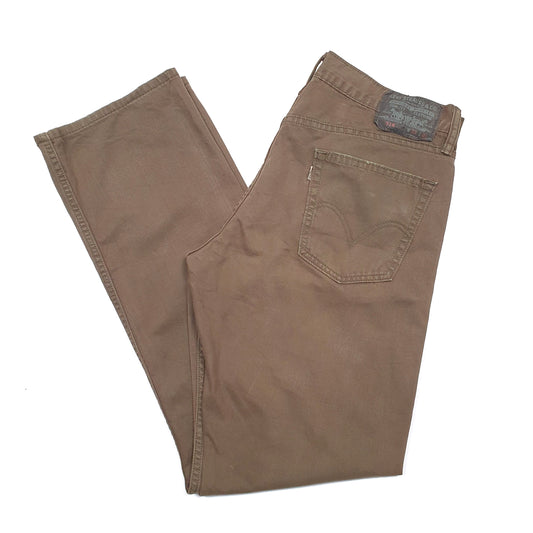 Levis 514 Straight Fit Jeans W34 L32 Brown