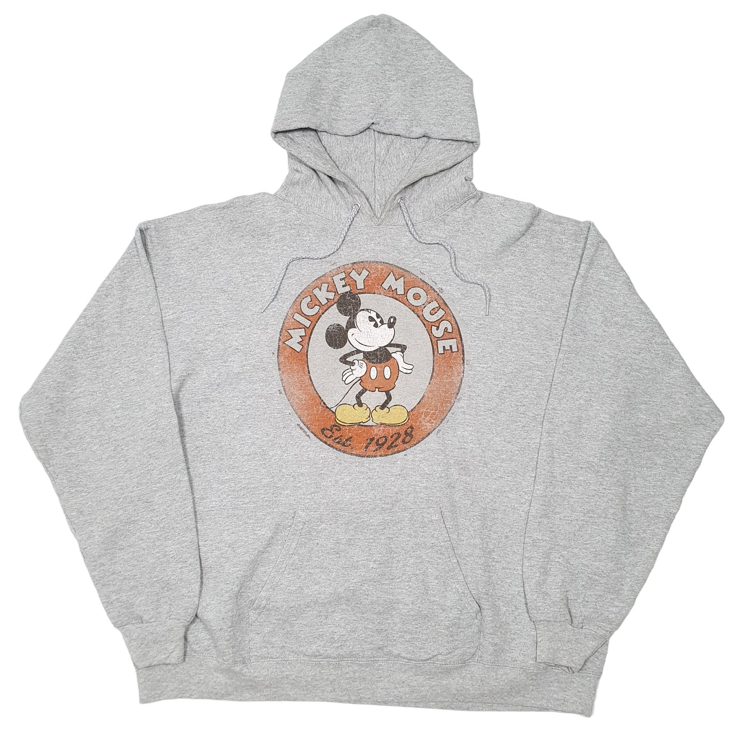 Mens Grey Disney Mickey Mouse Hoodie Jumper