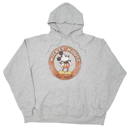 Mens Grey Disney Mickey Mouse Hoodie Jumper