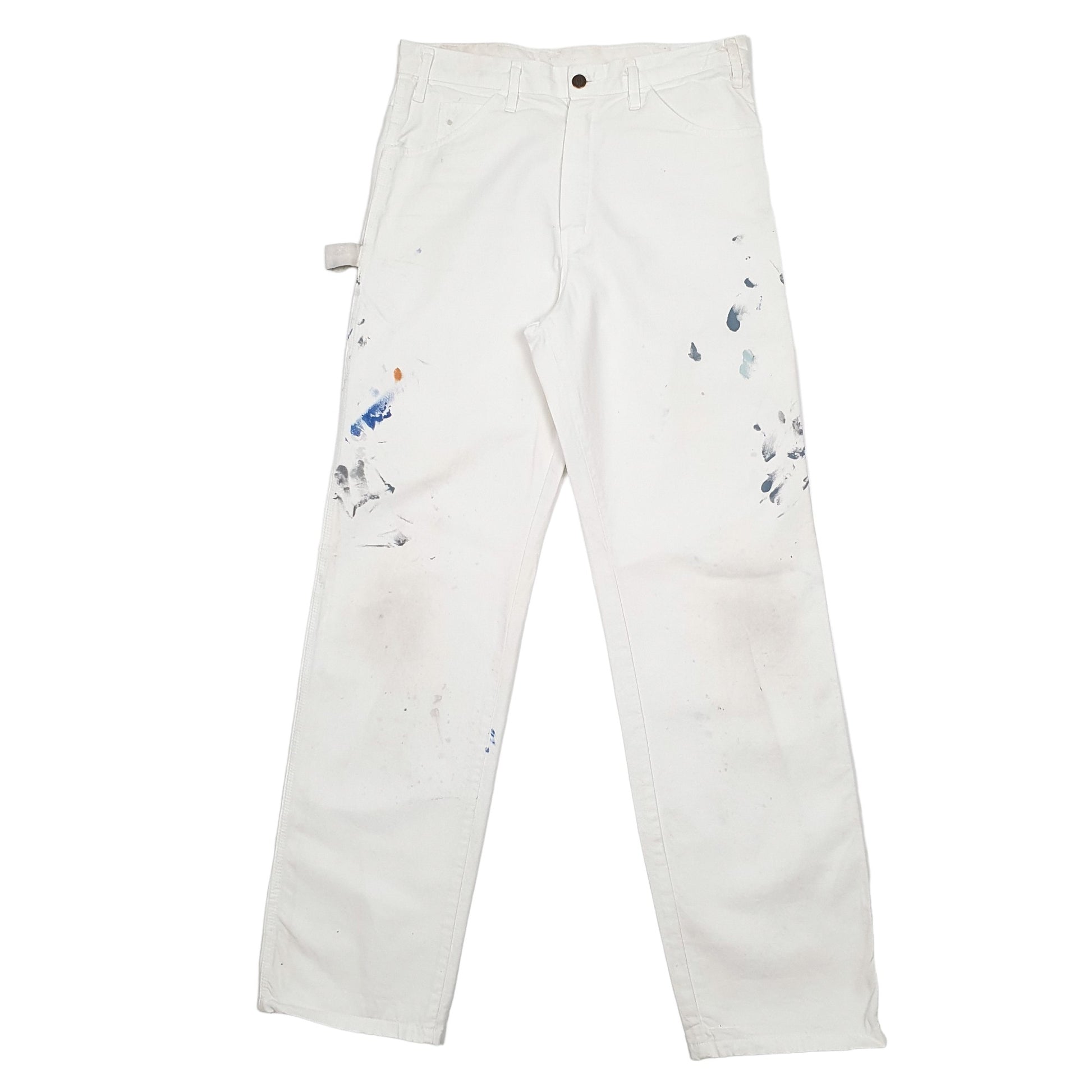Mens White Dickies  Carpenter Trousers