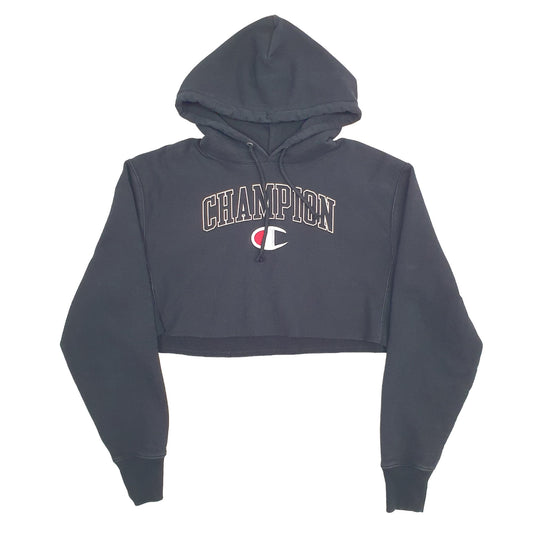 Womens Black Champion Reverse Weave Hoodie Jumper