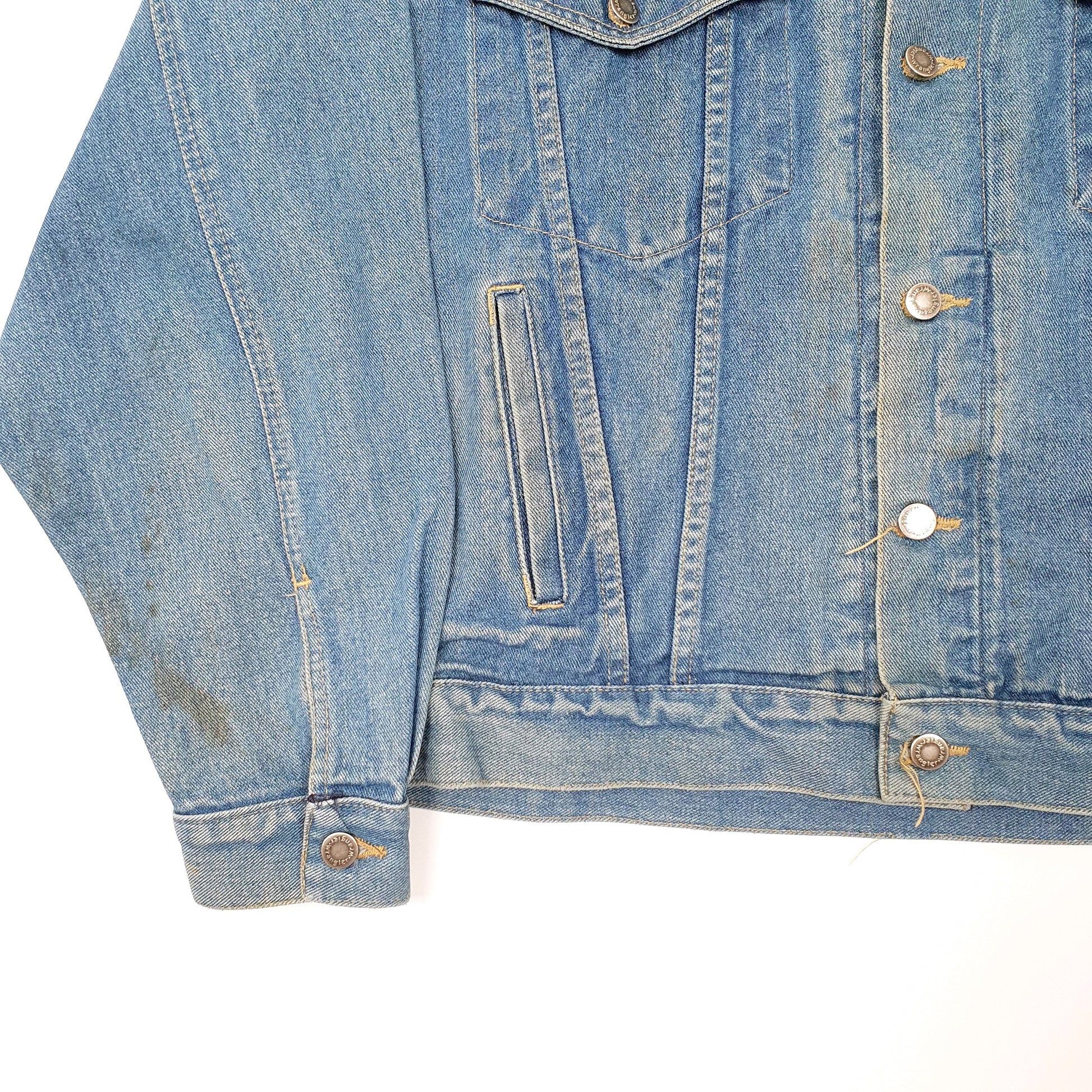 Mens Blue Wrangler Hero Trucker Type 3 Denim Jacket Coat