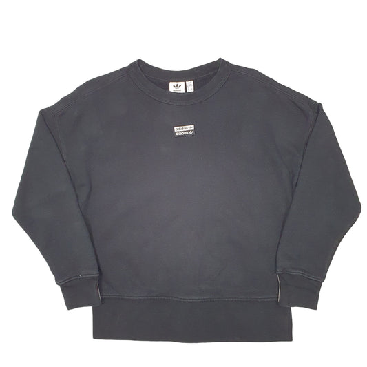 Womens Black Adidas Crewneck Jumper