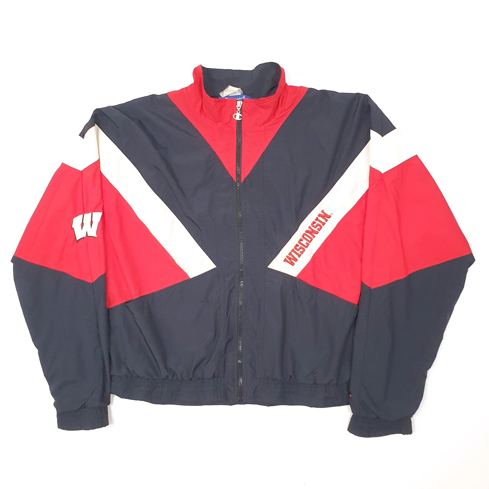 Mens Black Champion USA College Wisconsin  Coat