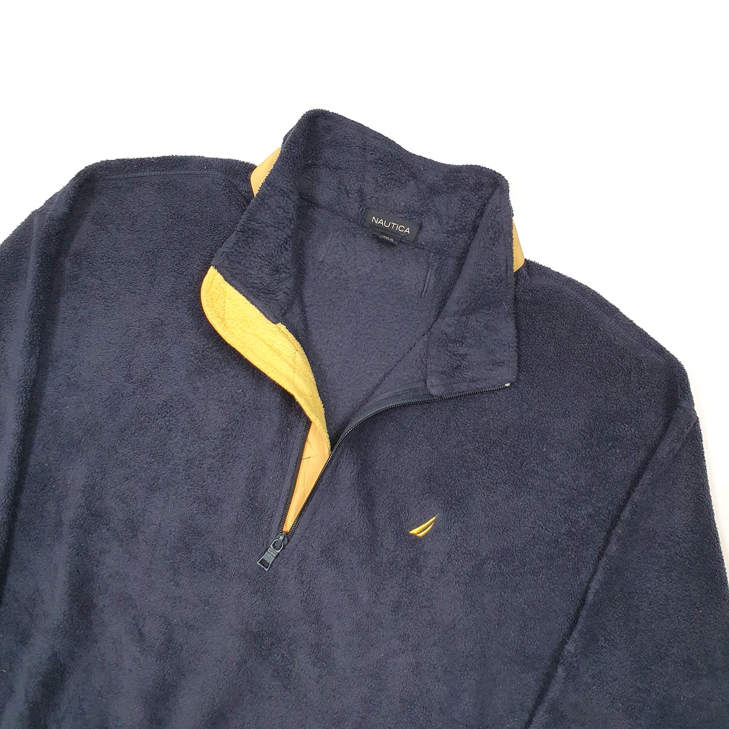 Nautica Quarter Zip Fleece XL Navy