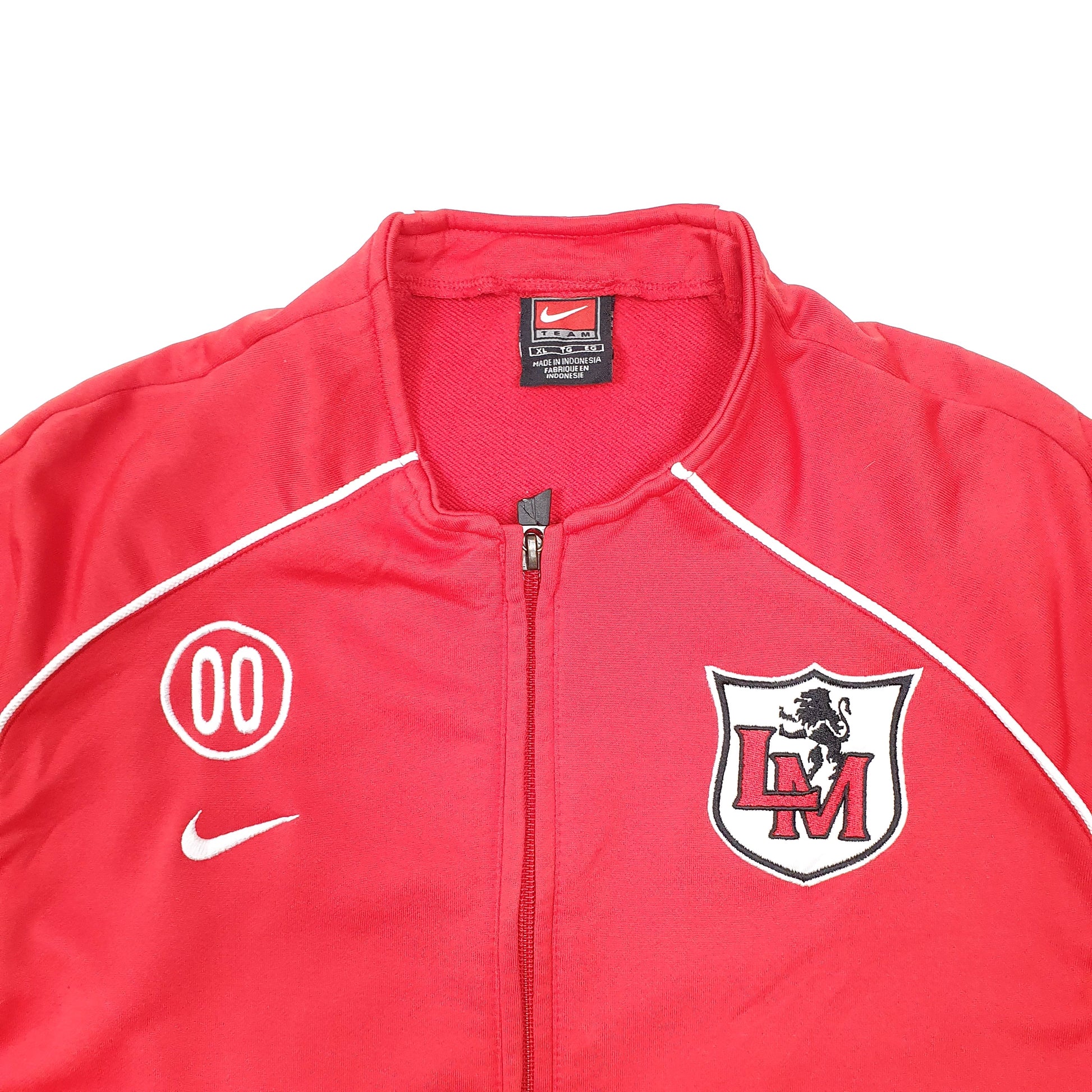 Mens Red Nike Team Vintage 00 USA College Full Zip Jumper