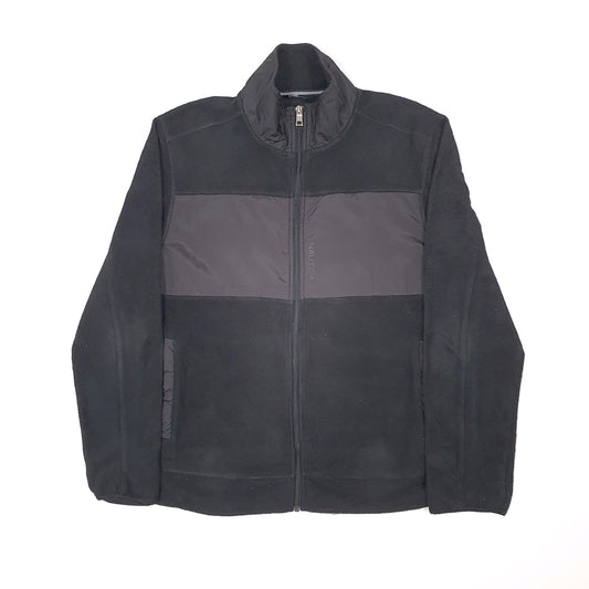 Mens Black Nautica  Full Zip Jumper