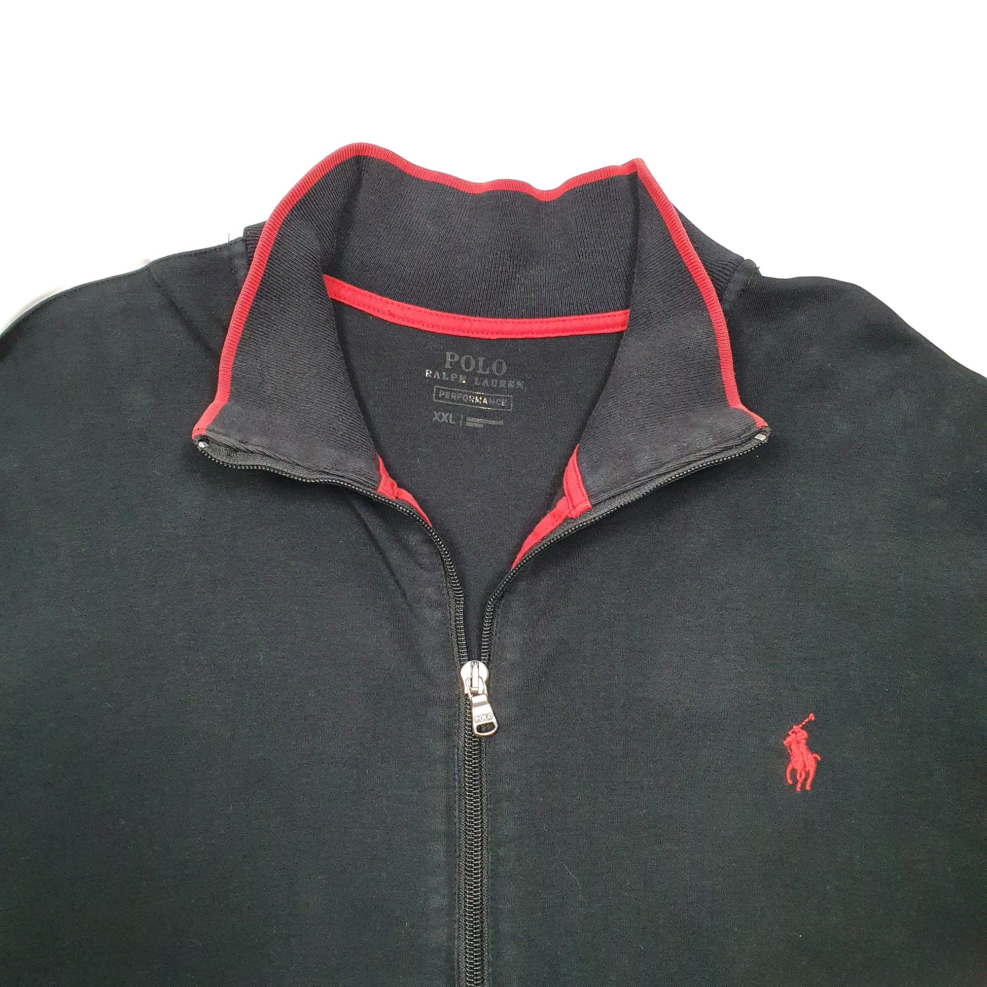 Mens Black Polo Ralph Lauren Track Top Performance Full Zip Jumper