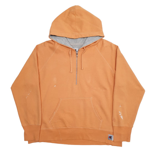 Mens Orange Champion Hoodie Jumper