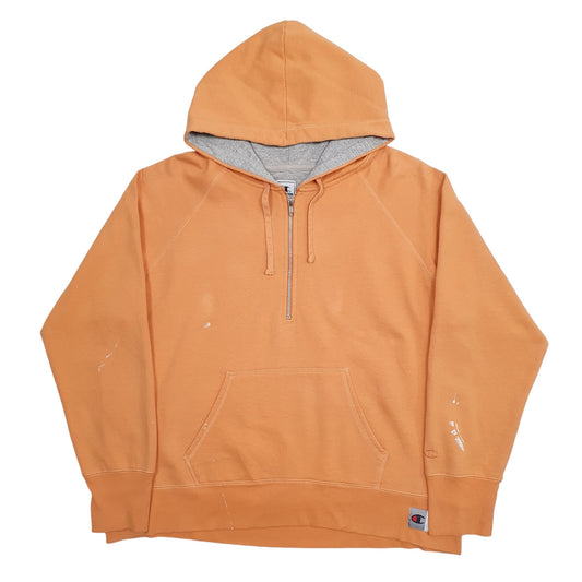 Mens Orange Champion  Hoodie Jumper