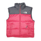 Red The North Face Puffer Gilet Coat