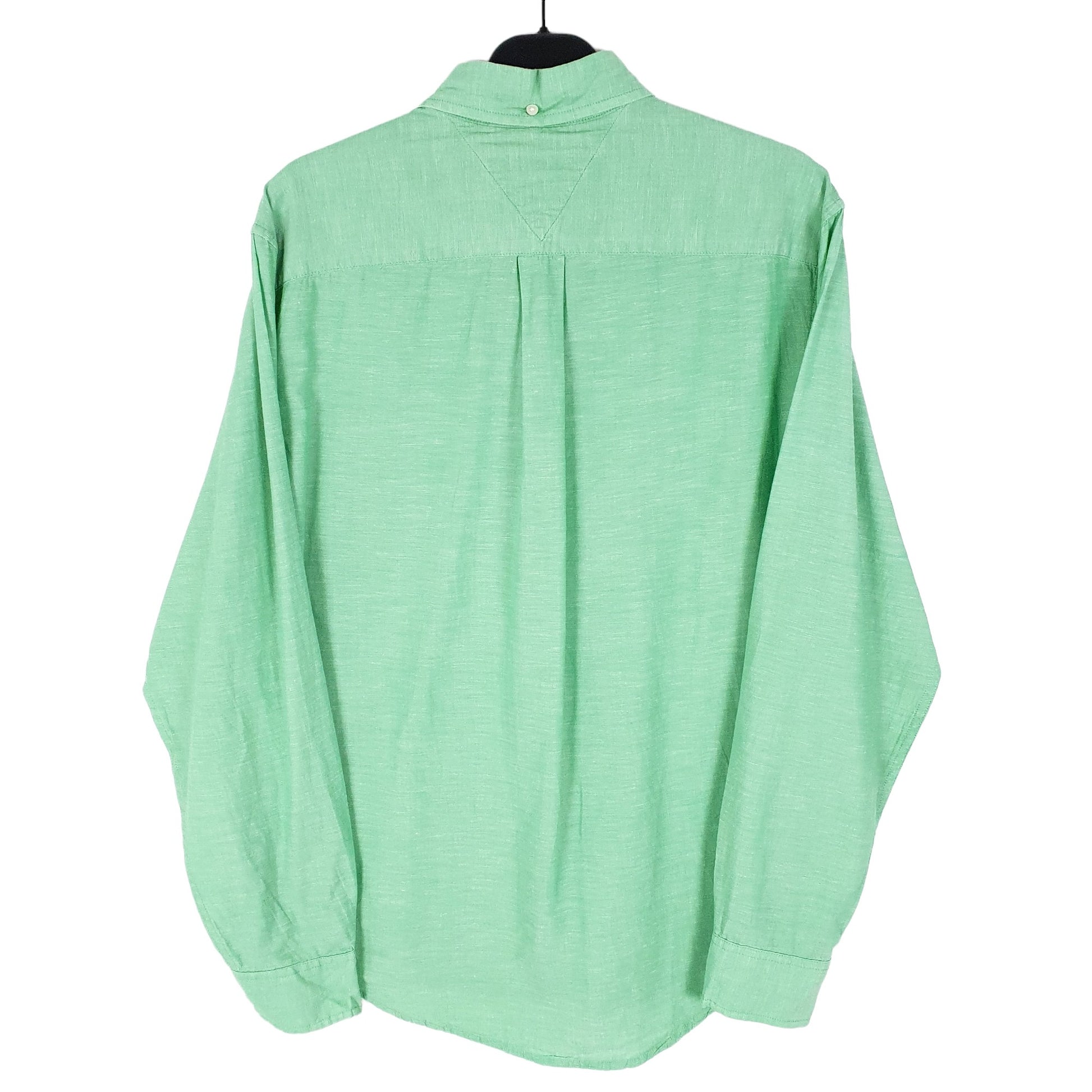 Tommy Hilfiger Long Sleeve Regular Fit Gingham Shirt Green
