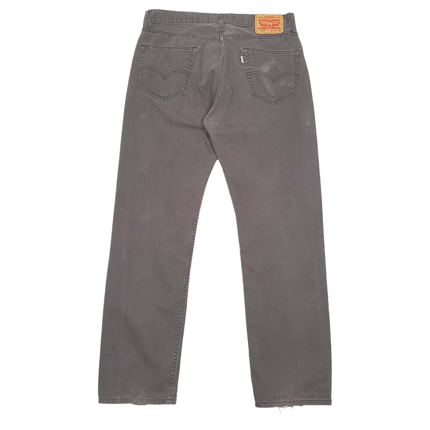 Levis 505 Regular Fit Jeans W34 L31 Grey