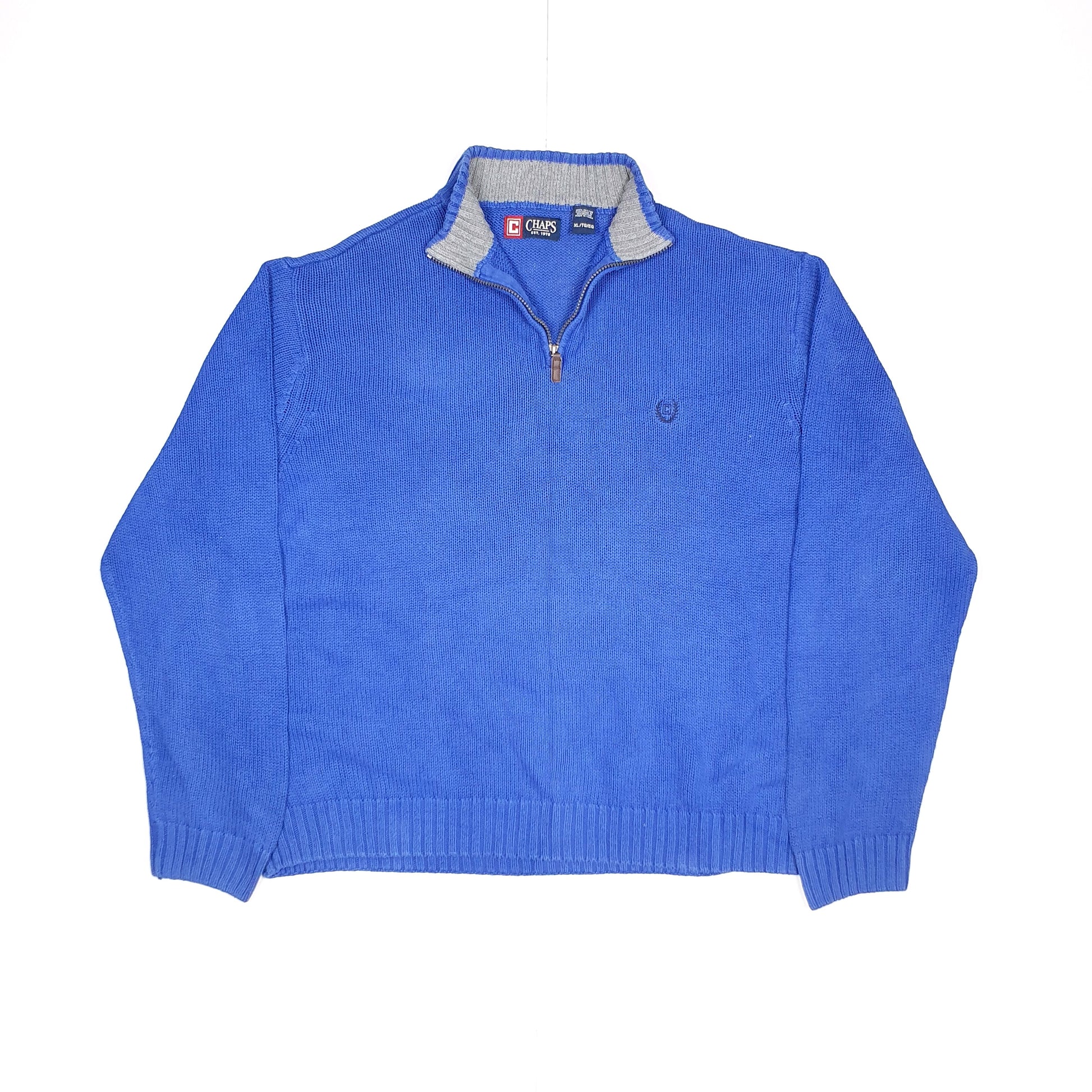 Blue Chaps Quarter Zip Jumper