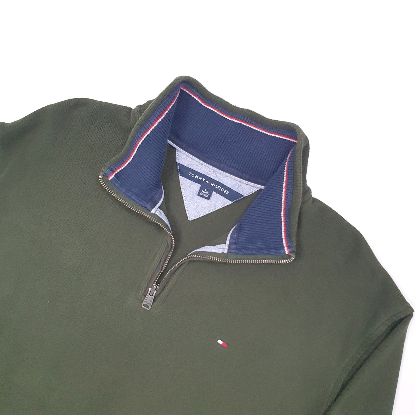 Tommy Hilfiger Quarter Zip XL Green