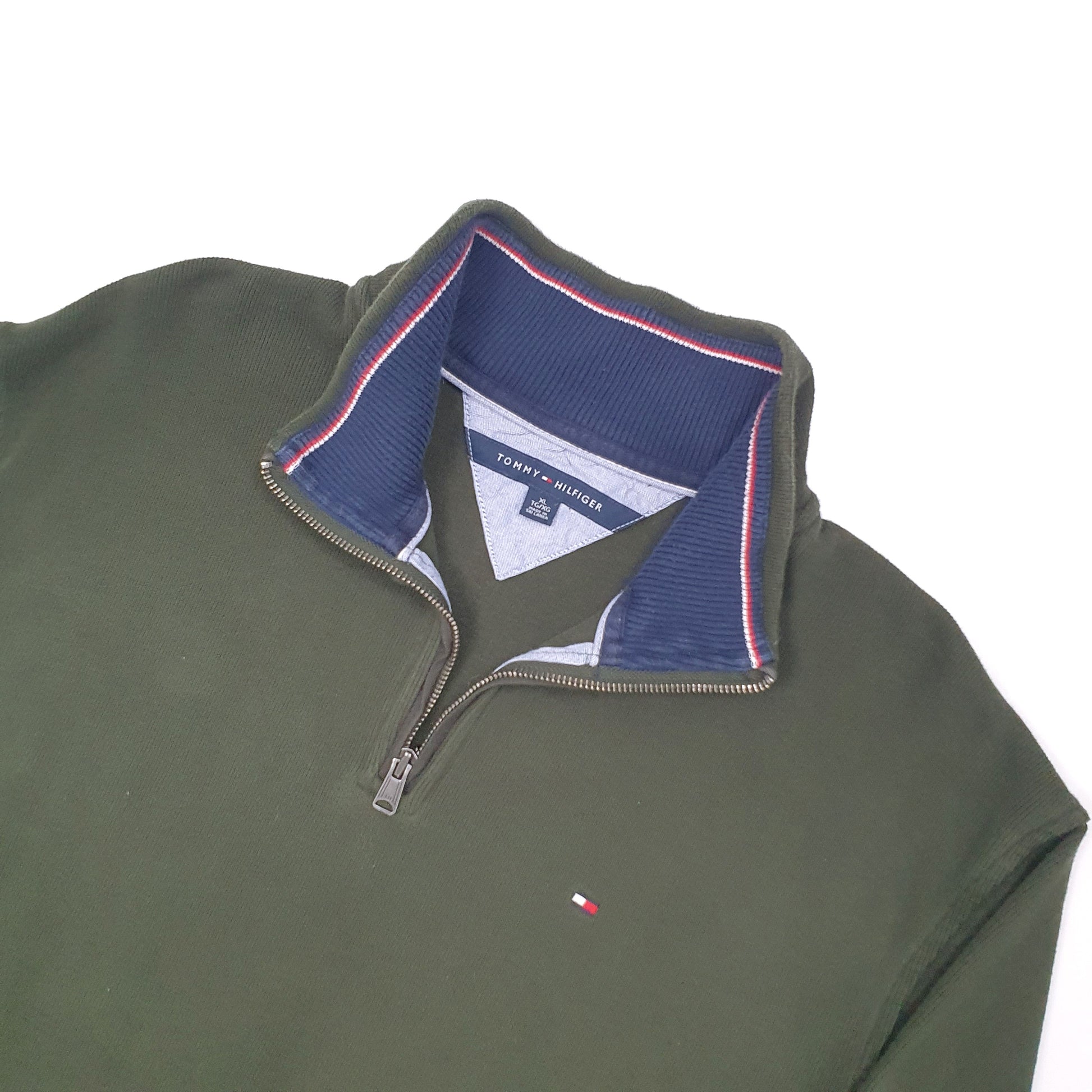 Tommy Hilfiger Quarter Zip XL Green