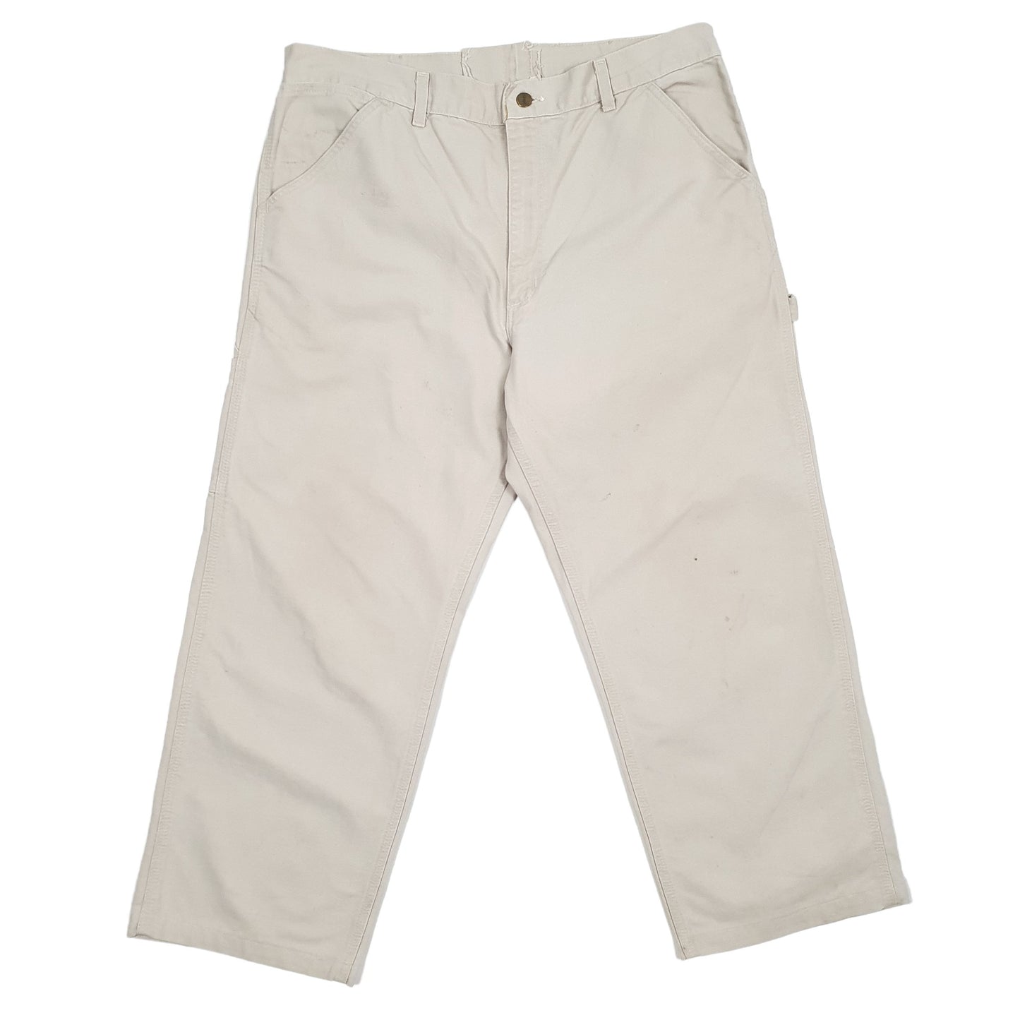 Mens Carhartt Beige Carpenter Trousers W38 L27 Beige