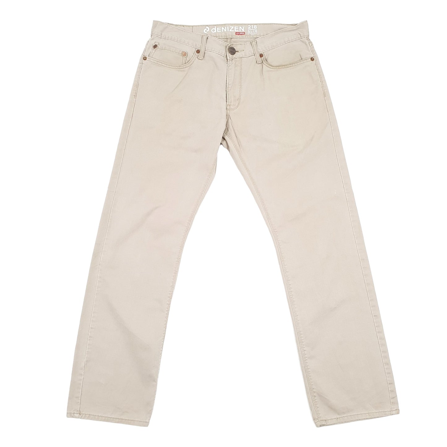 Levis Denizen Straight Fit Slim Jeans W32 L31 Beige