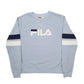 Womens Blue Fila Spellout Crewneck Jumper