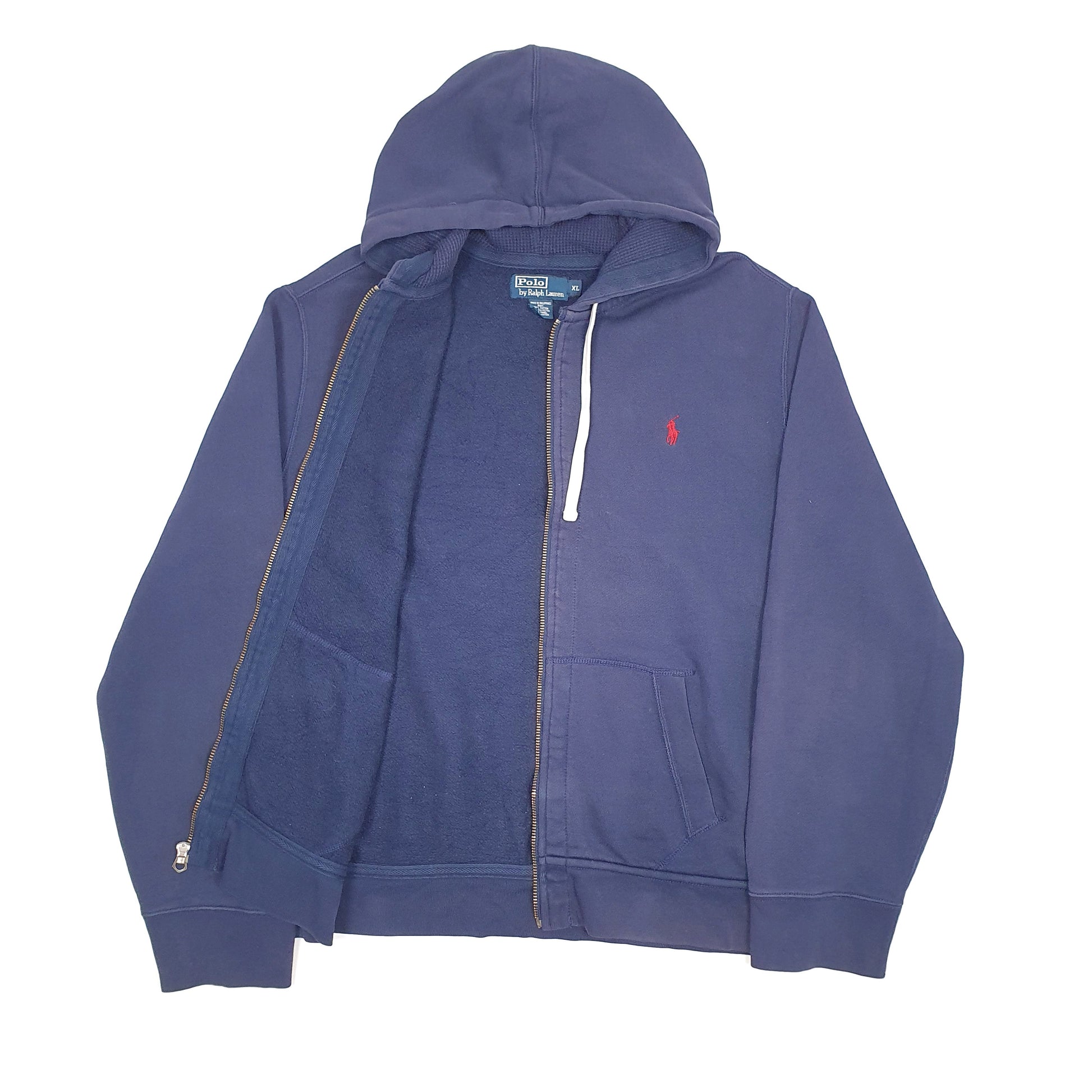 Mens Navy Polo Ralph Lauren Hooded Full Zip Jumper