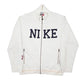 Mens White Nike Vintage 2000s Y2K Spellout Full Zip Jumper