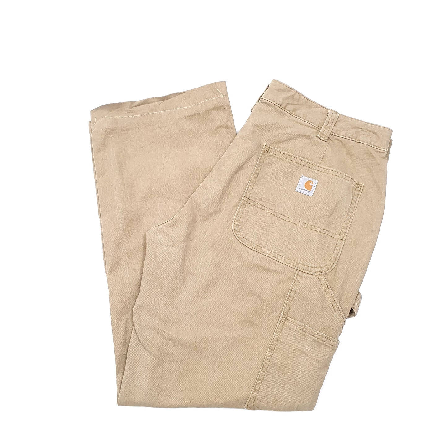 Womens Beige Carhartt Original Fit Carpenter Trousers