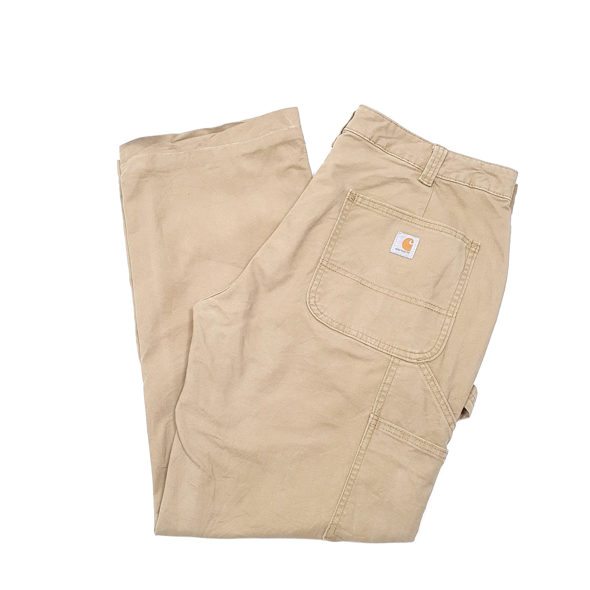 Womens Beige Carhartt Original Fit Carpenter Trousers