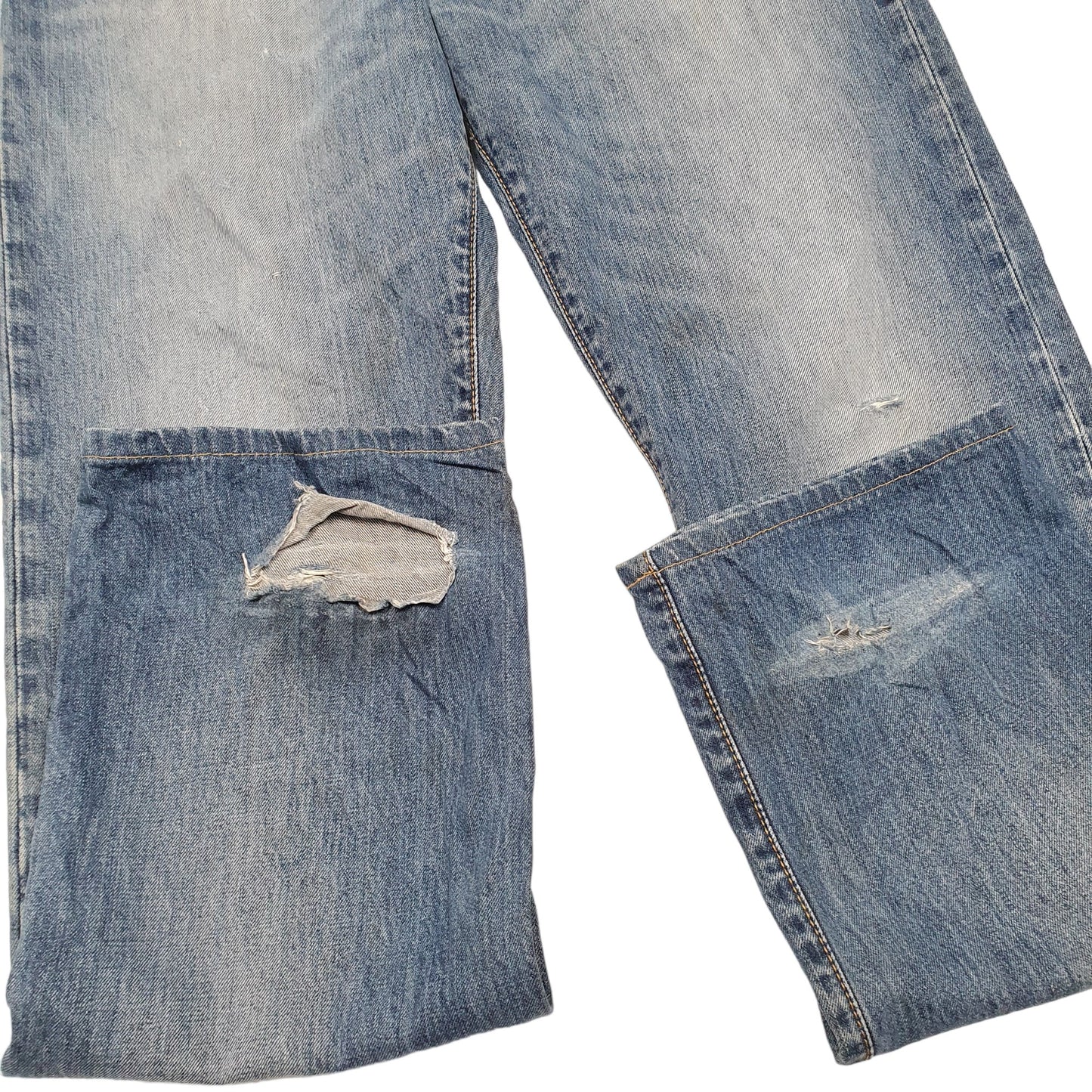 Mens Blue Carhartt Davies Pant Relaxed WIP Casual JeansW34 L30