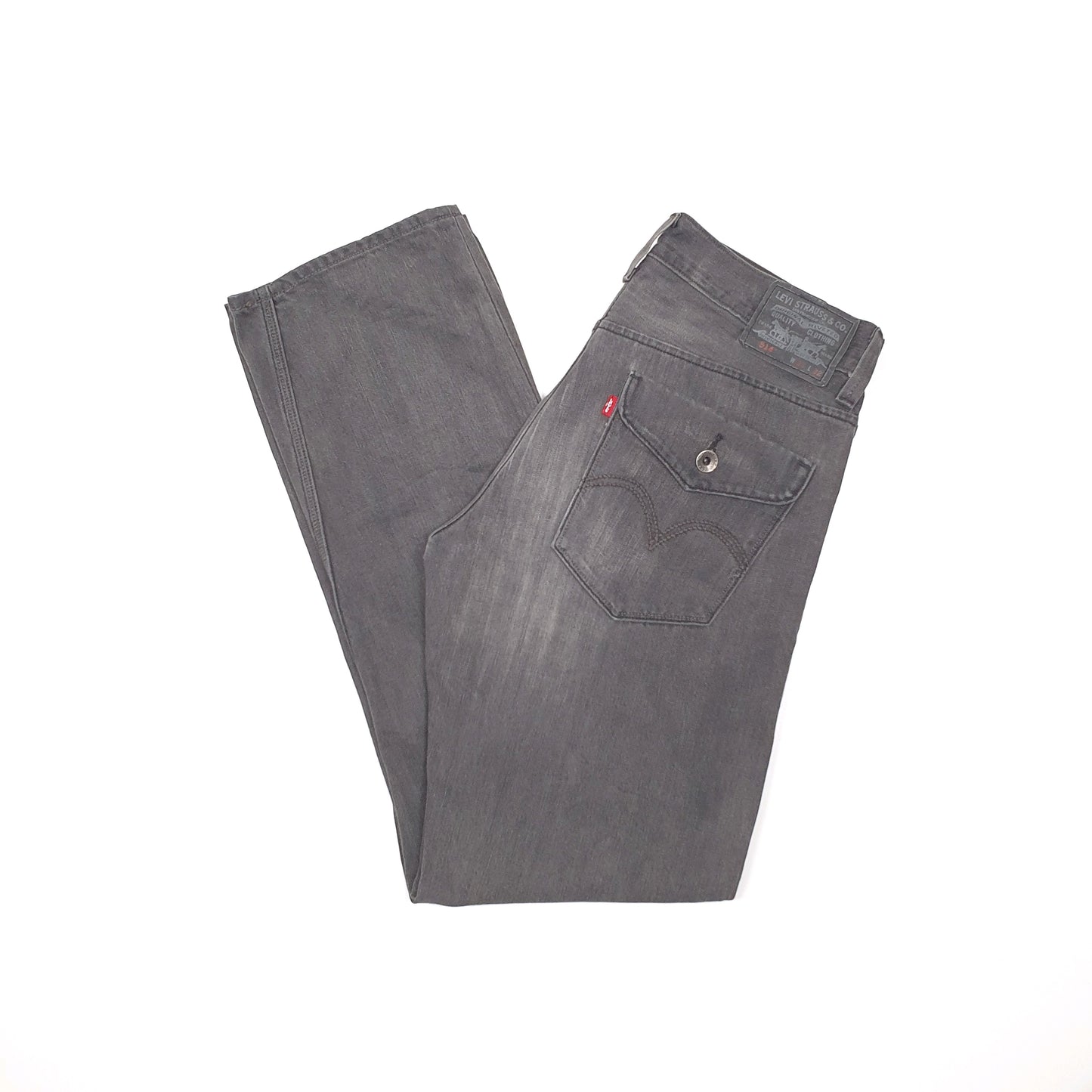 Levis 514 Straight Fit 1990's Jeans W34 L32 Grey