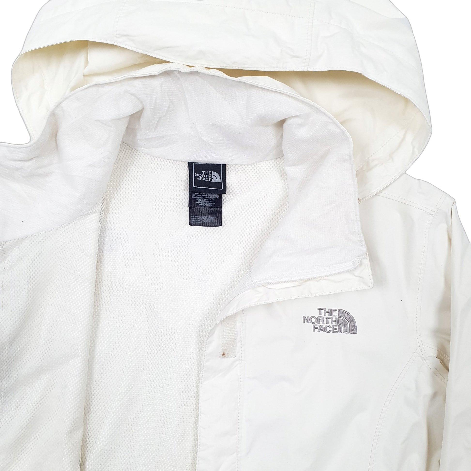 Womens Cream The North Face Resolve Hyvent Rain Coat Coat