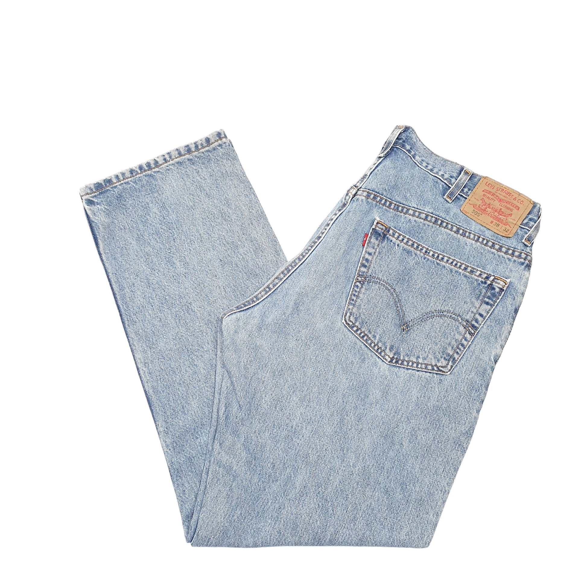 Mens Blue Levis  505 JeansW38 L32