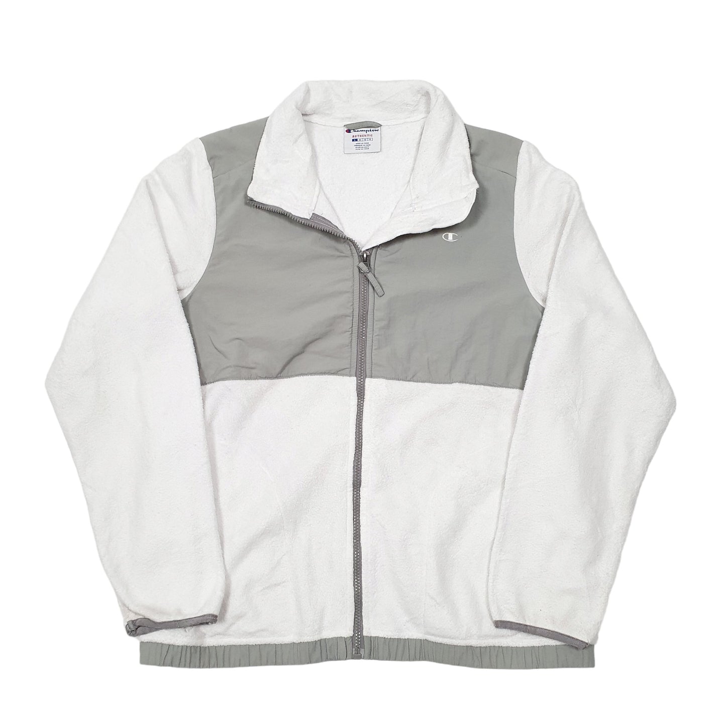 Womens White Champion  Full Zip Jumper