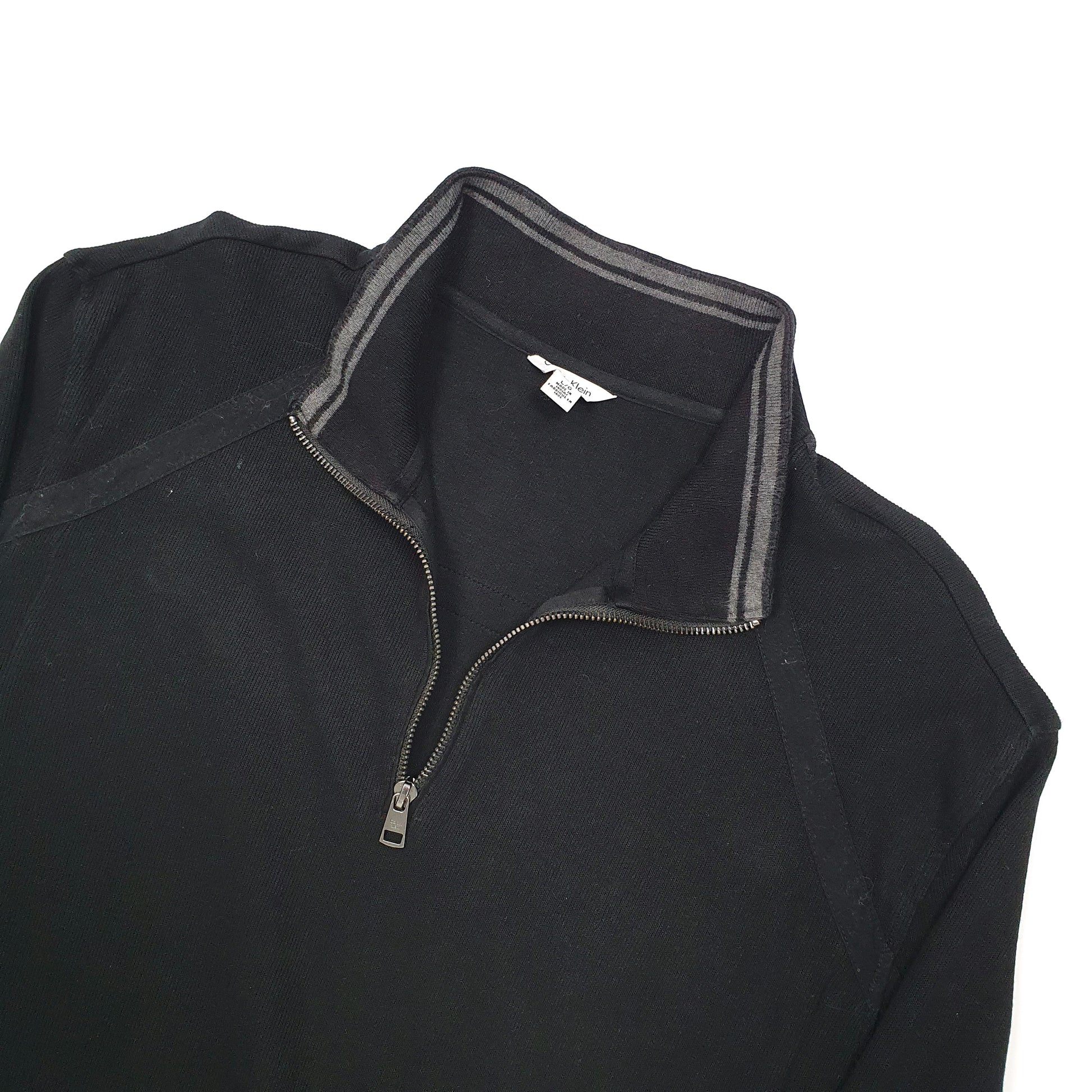 Calvin Klein Spellout Quarter Zip L Black
