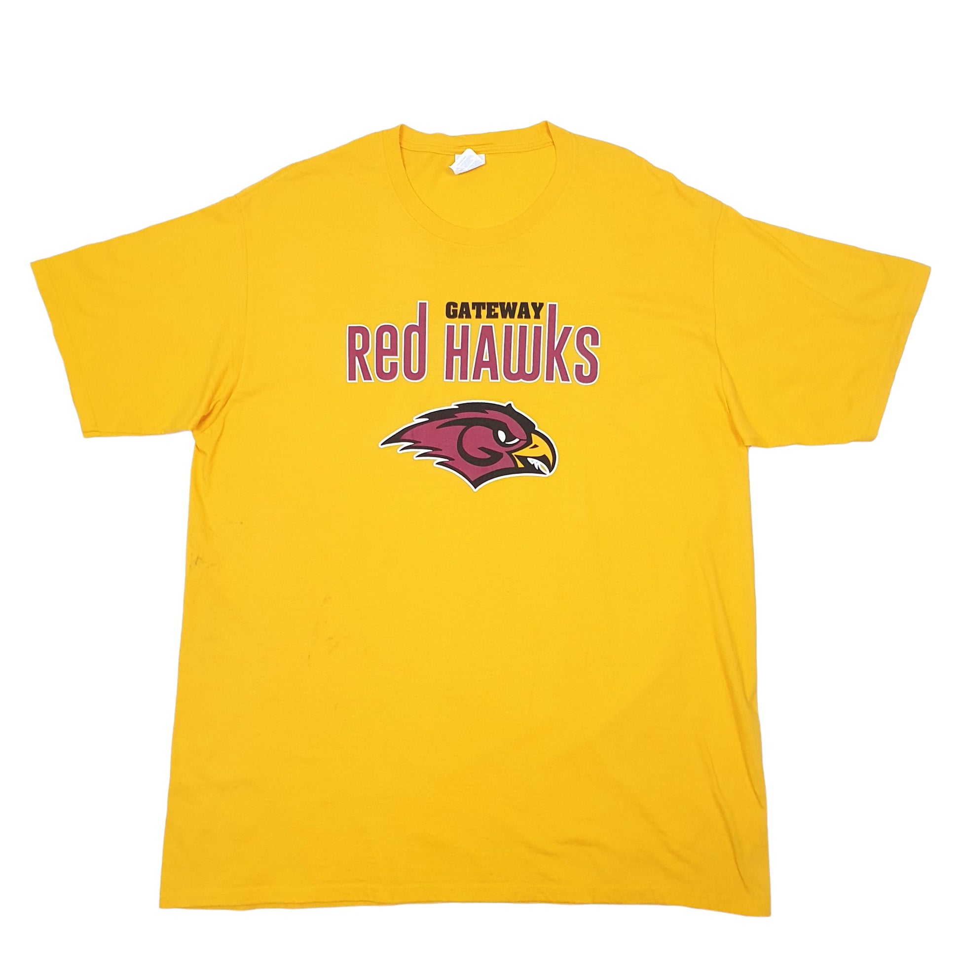 Port & Company Gateway Red Hawks USA College Football Short Sleeve T Shirt Yellow