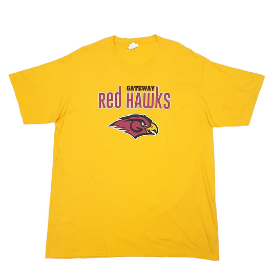 Port & Company Gateway Red Hawks USA College Football Short Sleeve T Shirt Yellow