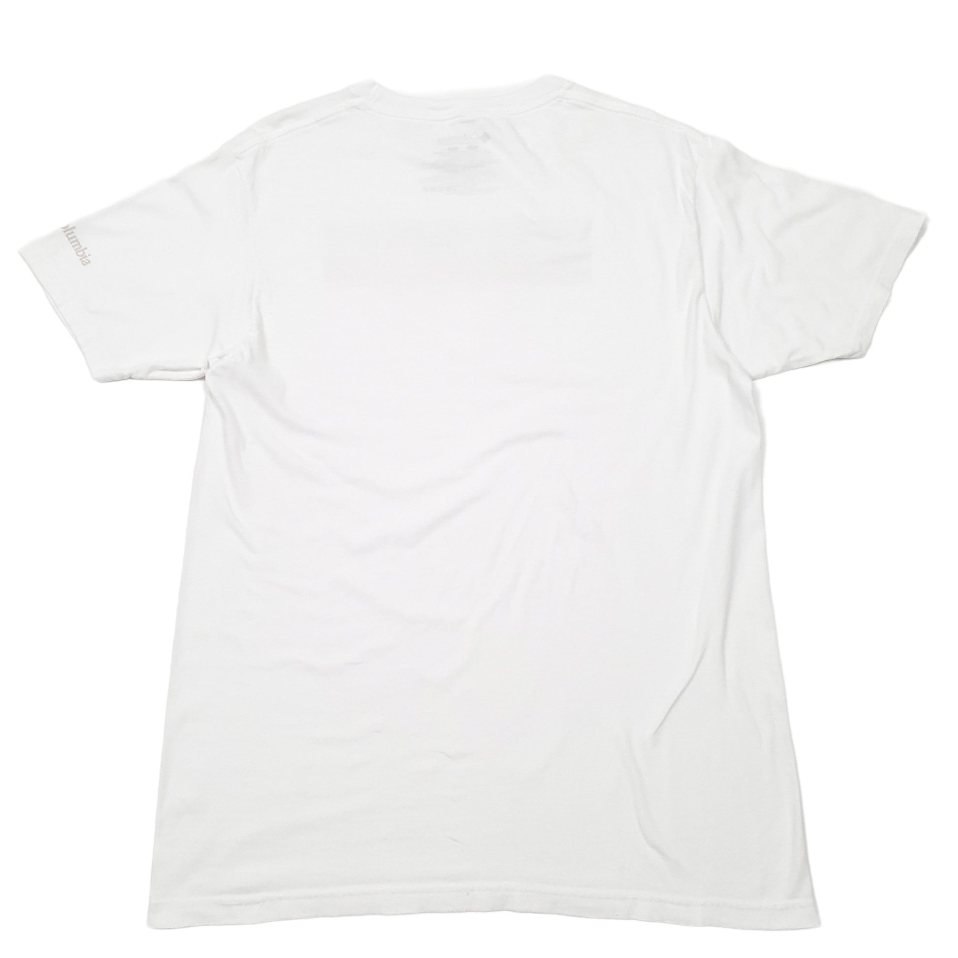Mens White Columbia Sportswear  Short Sleeve T Shirt