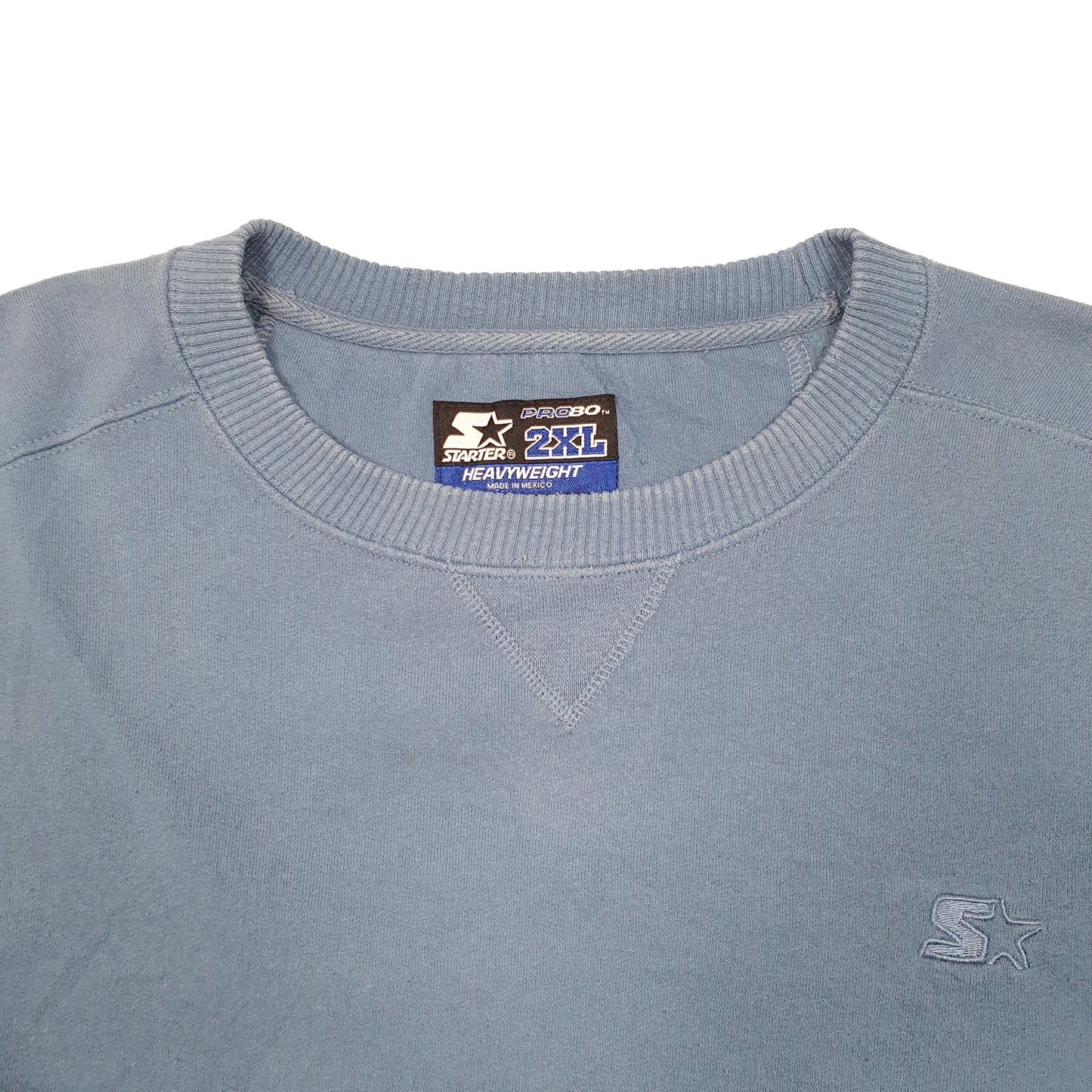 Mens Blue Starter Pro 80 Heavyweight Crewneck Jumper