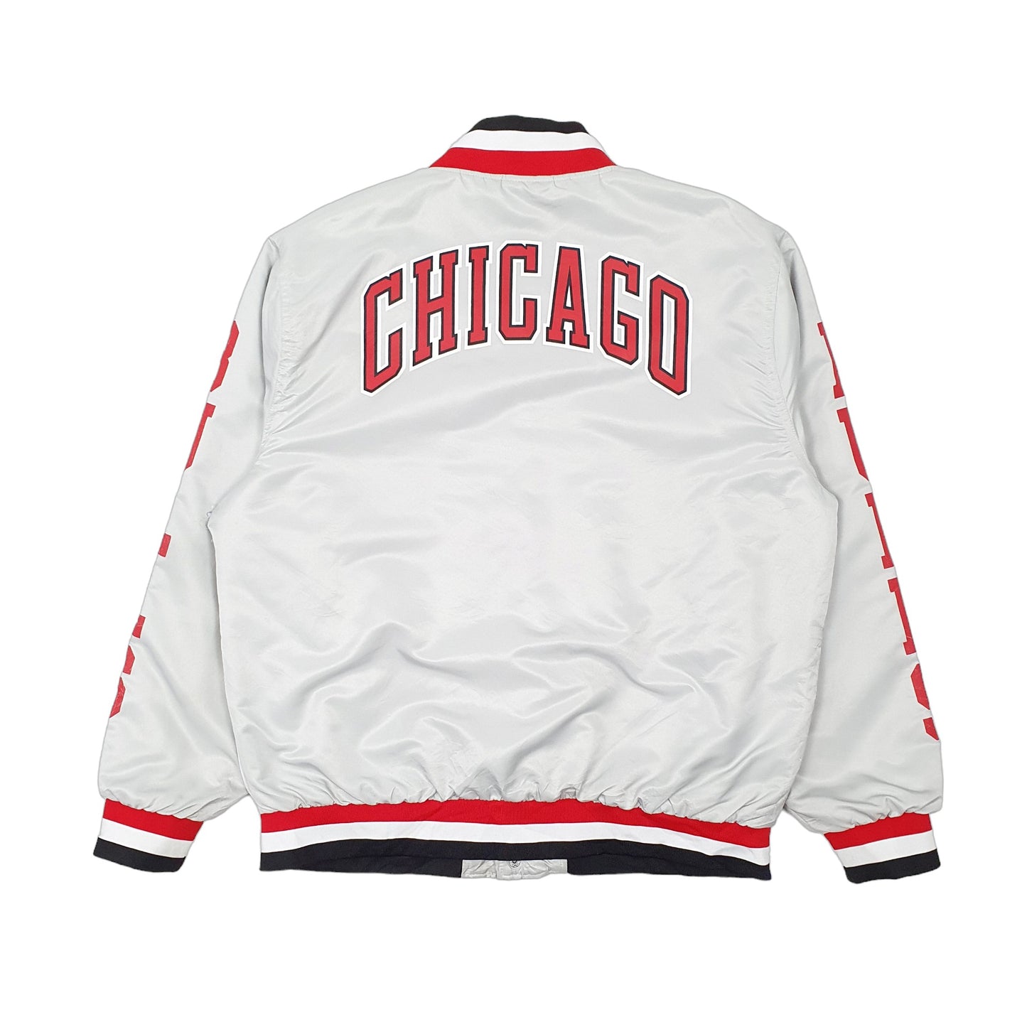 Mens Grey NBA Chicago Bulls Basketball Varsity  Coat