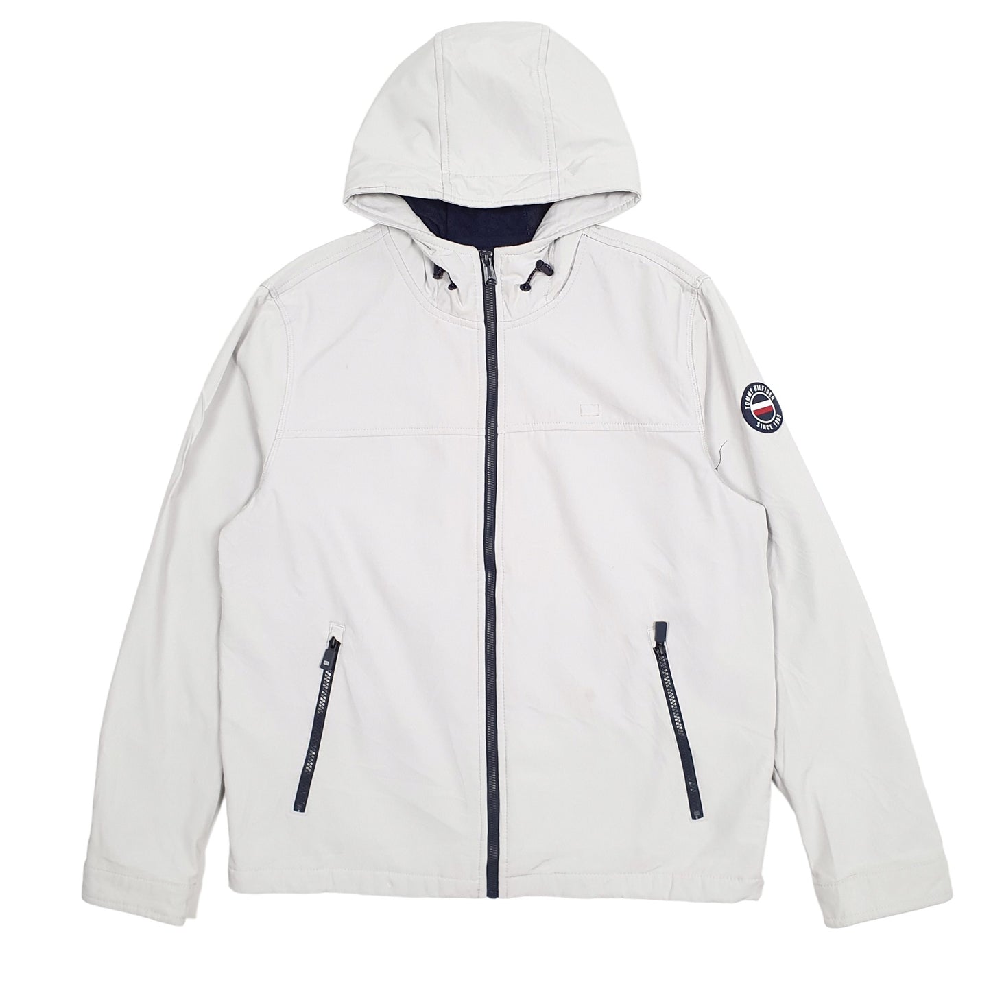 Mens Grey Tommy Hilfiger Hooded  Coat