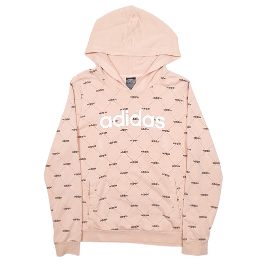Womens Pink Adidas Hoodie Jumper