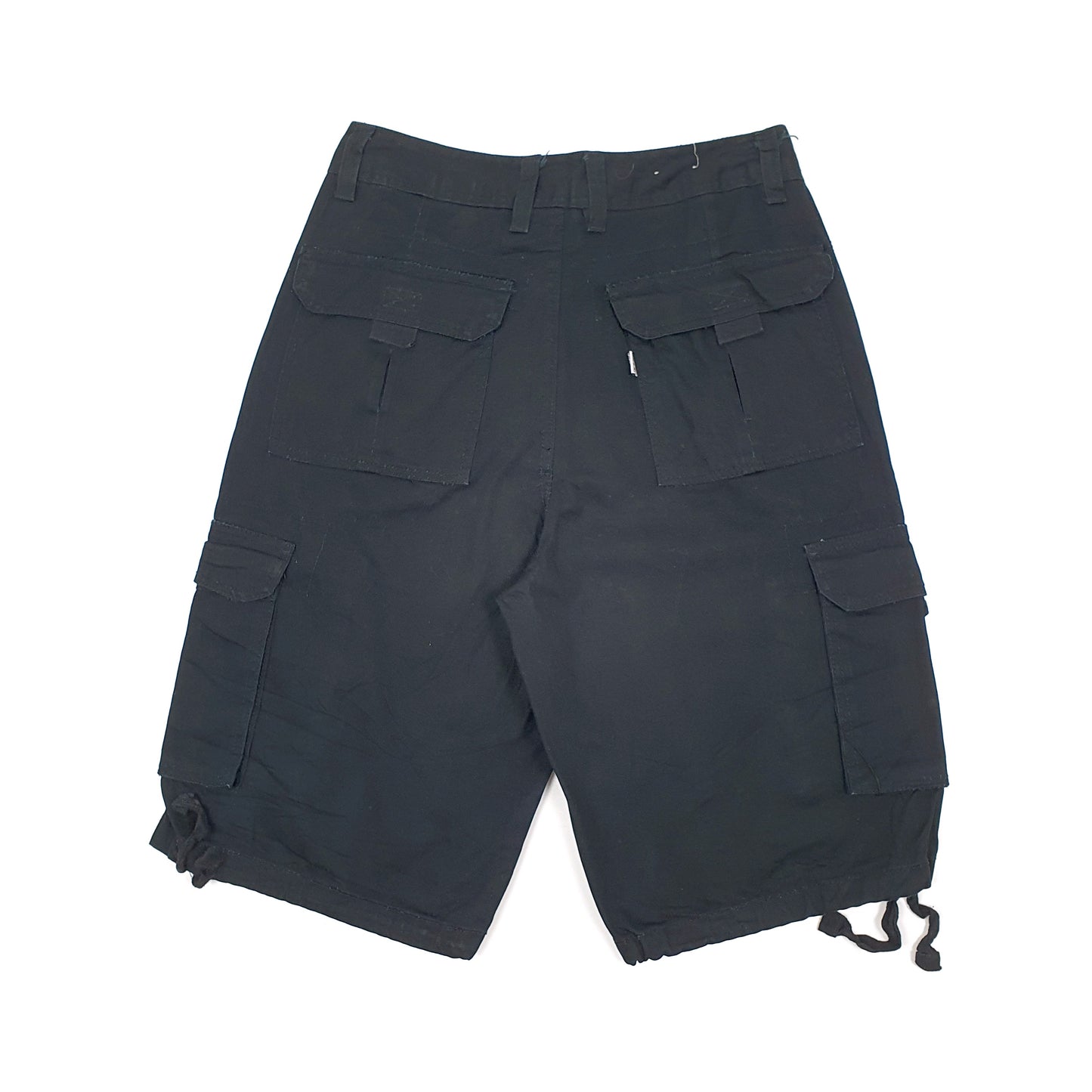 Mens Black Pro Club Combat Cargo Shorts