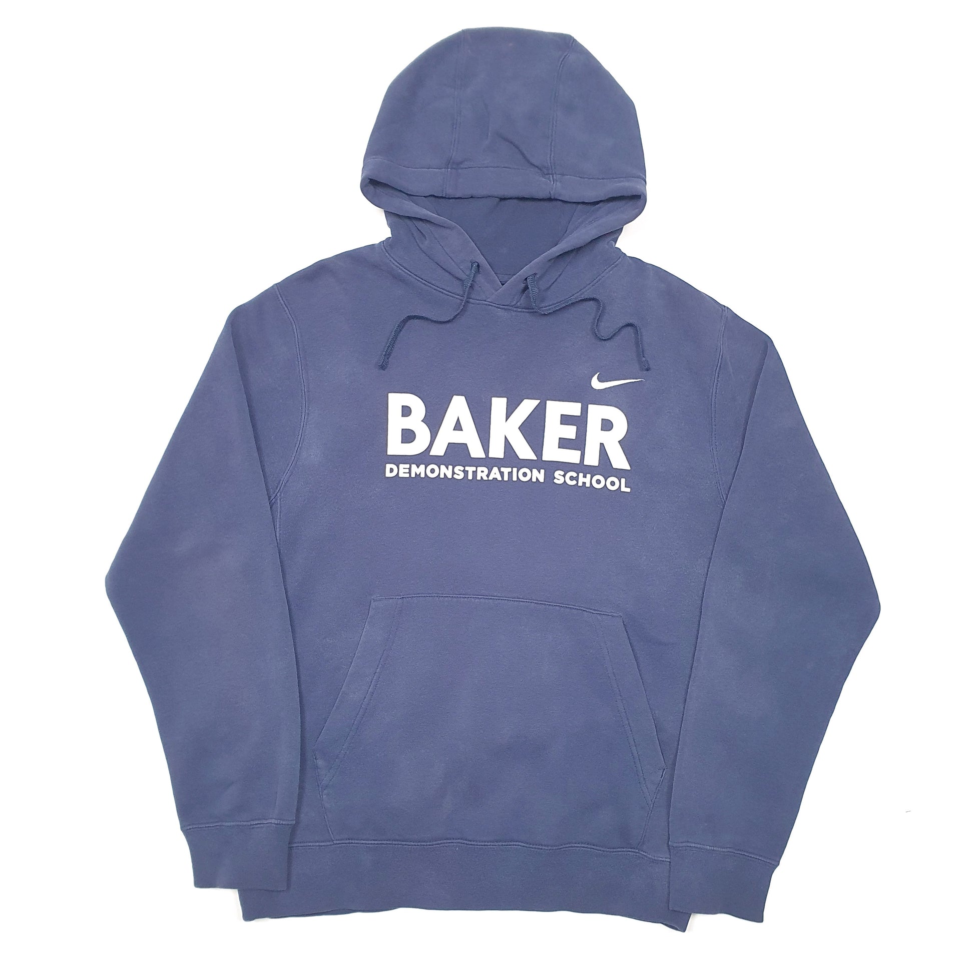 Mens Navy Nike Baker Demonstration School Wilmette USA Hoodie Jumper